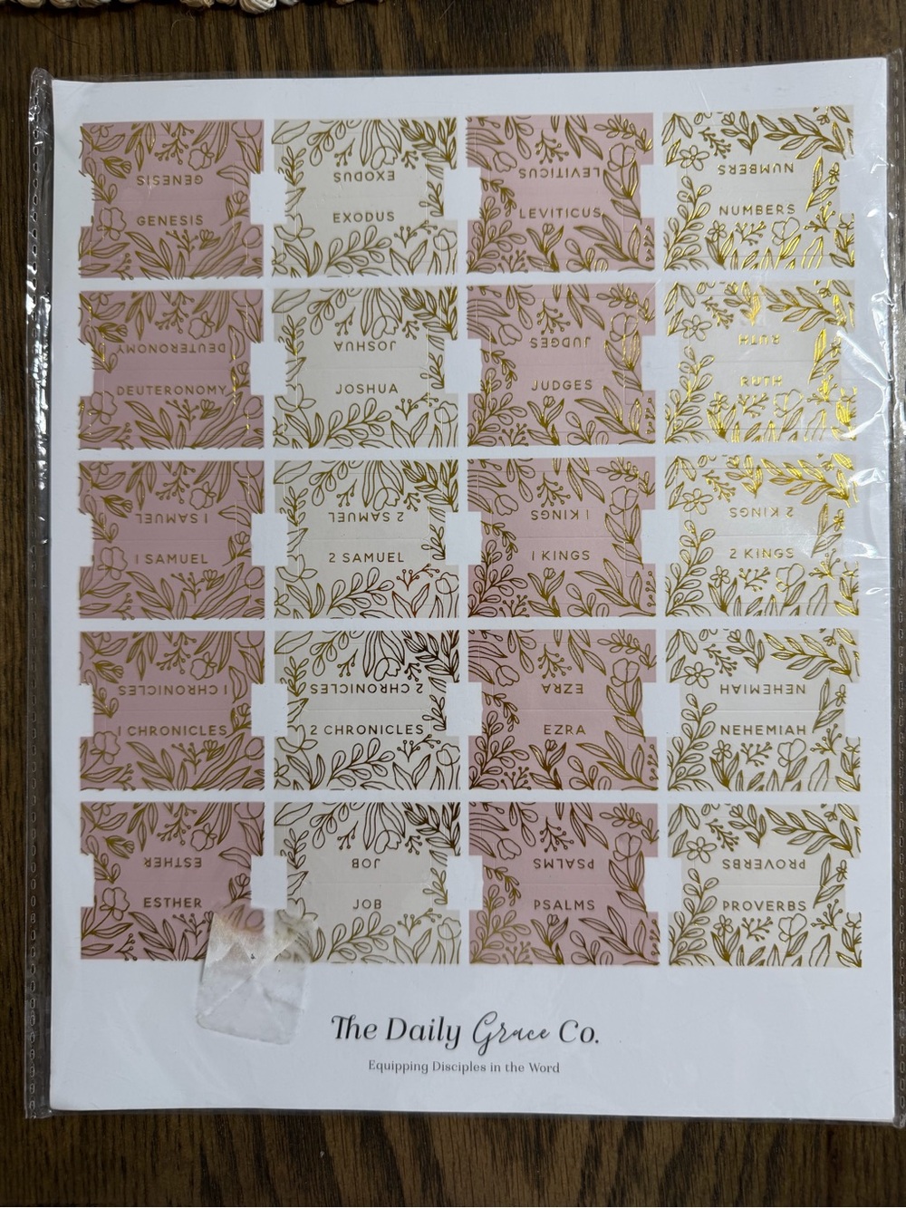 Diva Rose Gold and White Bible Book Tabs